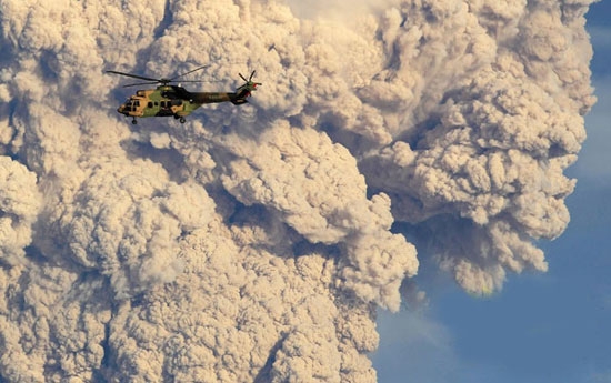 خاکسترهای آتشفشانی در شیلی به روایت تصویر