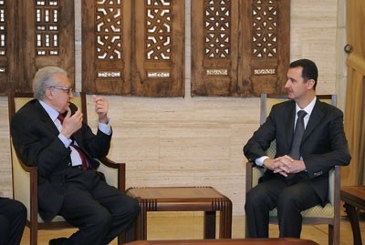 دیدار اخضر ابراهیمی با بشار اسد