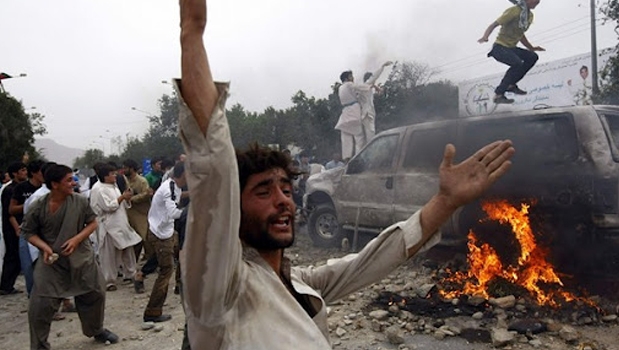 خشم افغان ها از جنایت نظامی امریکایی 