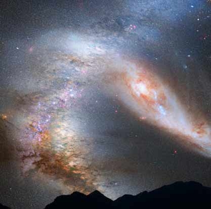 کهکشان راه شیری در برخورد با آندروما چه می‌شود؟