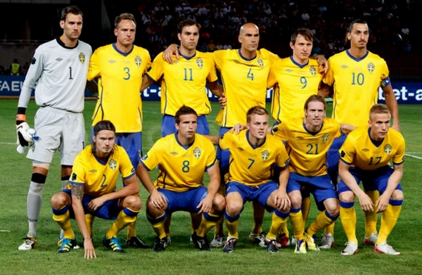 بازیکنان تیم ملی سوئد در یورو 2012