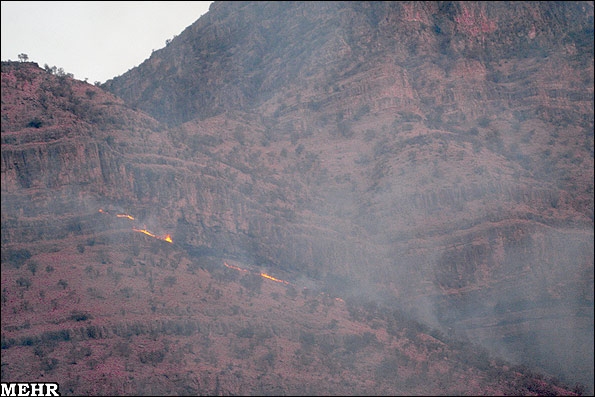 آتش‌سوزی در مراتع کوهدشت