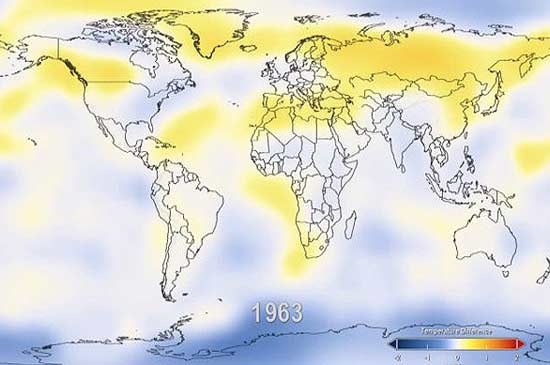روند گرمایش زمین طی 131 سال