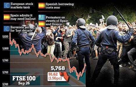 بحران اقتصادی هزاران اسپانیایی را به خیابان کشاند 