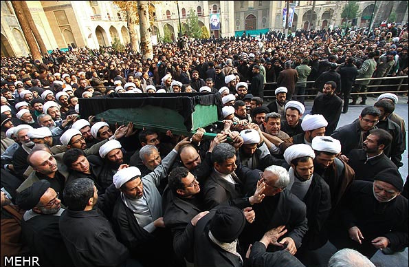 گزارش تصویری؛ تشییع مرحوم آیت‌الله مجتبی تهرانی