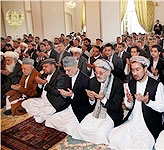 حضور رئیس جمهور افغانستان در مراسم عزاداری شام غریبان