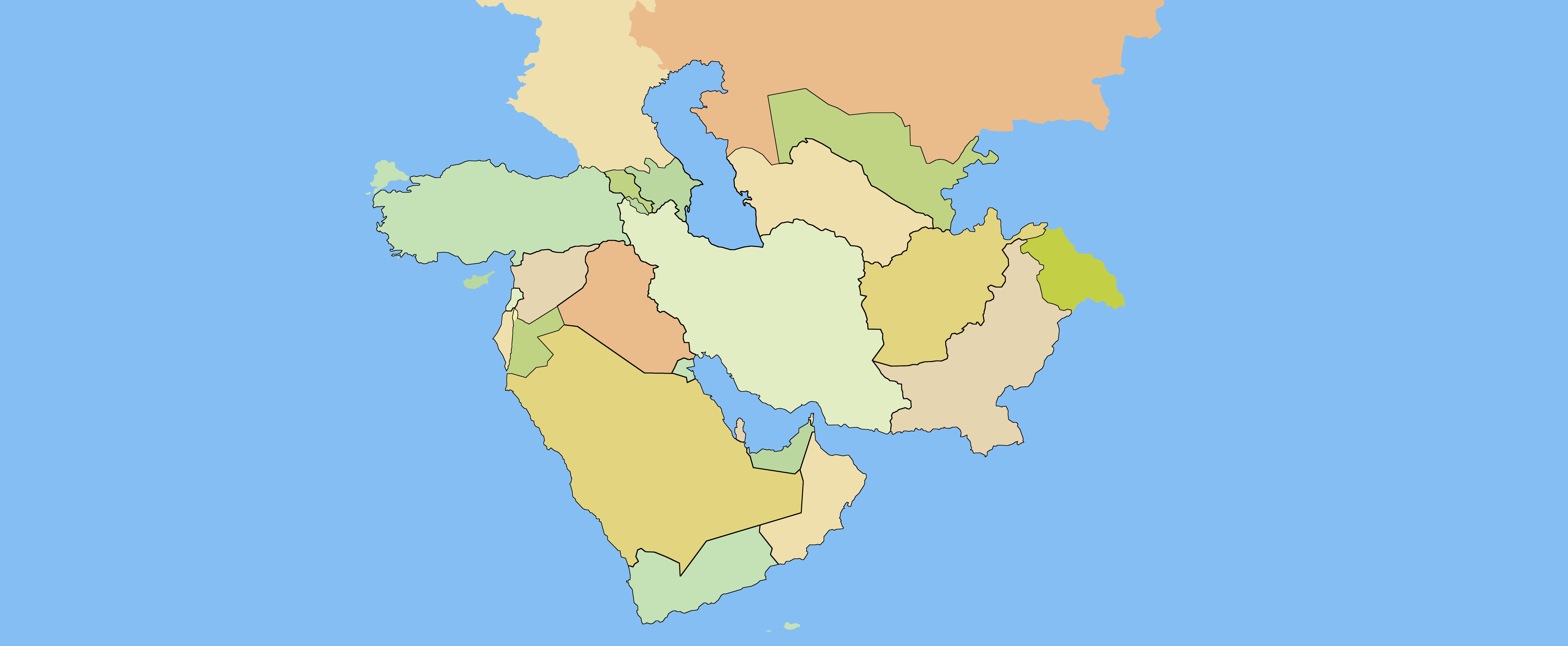 نقشه آسیای میانه