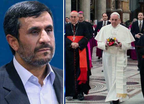 پیام تبریک احمدی‌نژاد به رهبر کاتولیک ‌های جهان 