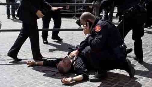 ایتالیا تیراندازی پلیس مجروح