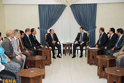 بشار اسد در دیدار با هیاتی از احزاب و جنبش‌های سیاسی تونس