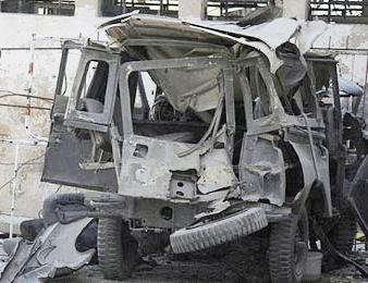 انهدام خودروی نظامی صهیونیست ها در خاک سوریه 