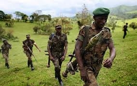 سربازان کنگویی در راه آفریقای مرکزی