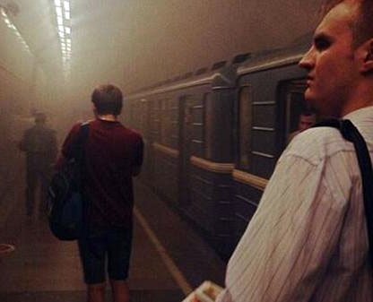 آتش سوزی در مترو مسکو