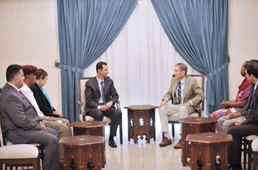 دیدار بشار اسد با هیئت آمریکایی 