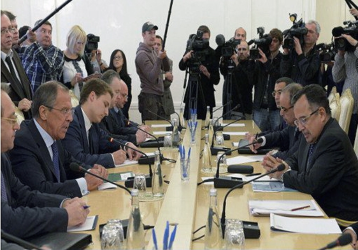 کنفرانس مطبوعاتی وزیران خارجه روسیه و مصر