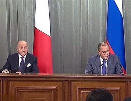 کنفرانس خبری مشترک وزیران خارجه روسیه و فرانسه
