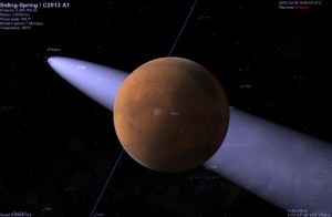 برخورد ستاره دنباله دار با مریخ
