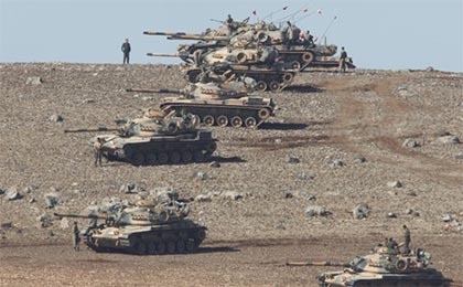 آماده باش ارتش ترکیه در مرز سوریه 