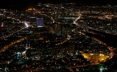 عکس زیبا از تهران در شب