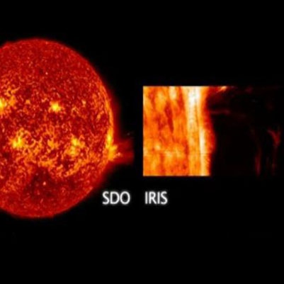 فوران عظیم ماده خورشیدی در قاب آیریس