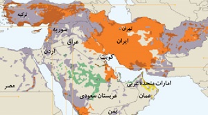 نقشه خاورمیانه 