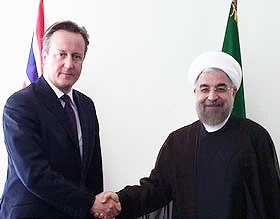 روحانی با نخست وزیر انگلیس دیدار کرد
