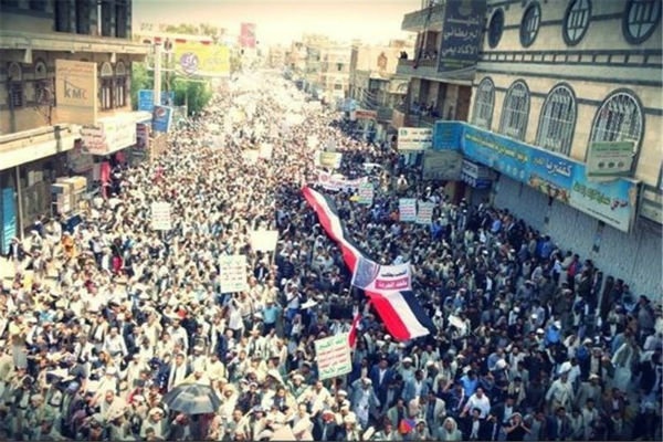  تظاهرات گسترده مردم یمن در محکومیت تجاوز آل‌ سعود