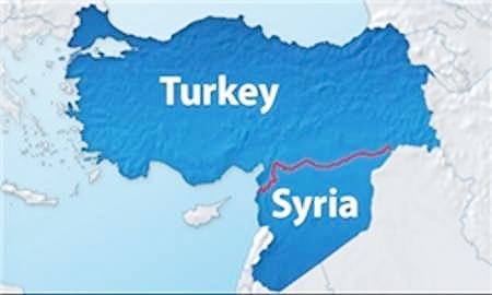 نقشه ترکیه و سوریه