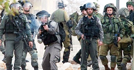 درگیری نظامیان صهیونیست با تظاهرکنندگان فلسطینی