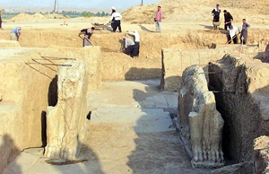 تصاویری از شهر باستانی نمرود را که باستان‌شناسان در سال ۲۰۰۱ درآن مشغول مرمت و پاکسازی بودند