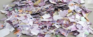 shredded euro notes