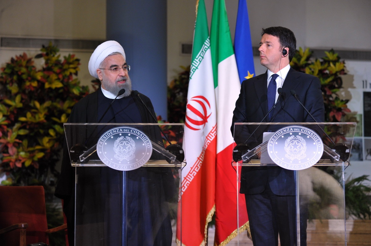  نشستی خبری روحانی و نخست وزیر ایتالیا 