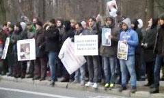 تجمع اعترض‌آمیز برابر سفارت عربستان در برلین