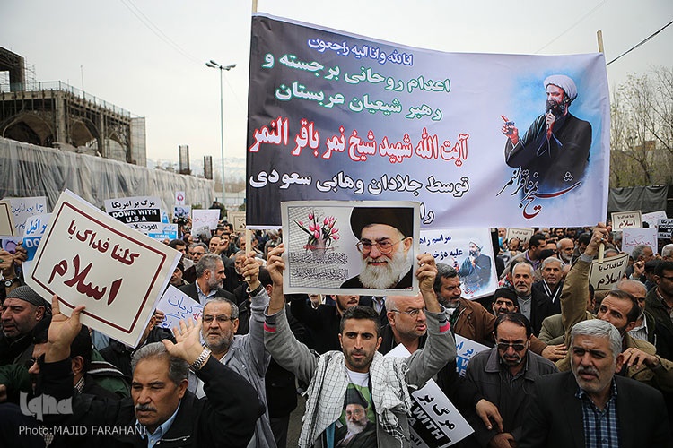راهپیمایی مردم تهران و مشهد در اعتراض به جنایات آل سعود‎