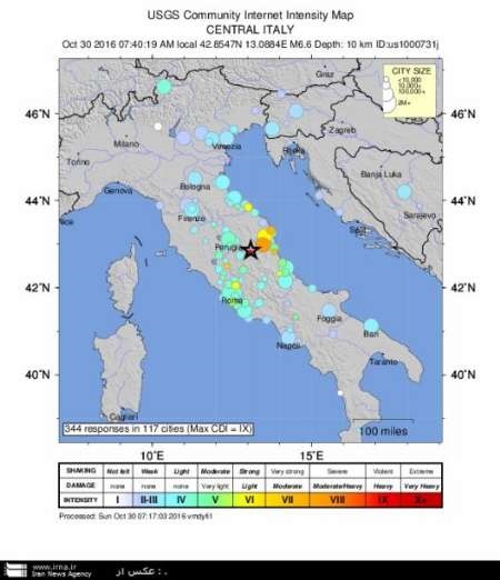 زمین لرزه ۶.۵ ریشتری ایتالیا را لرزاند