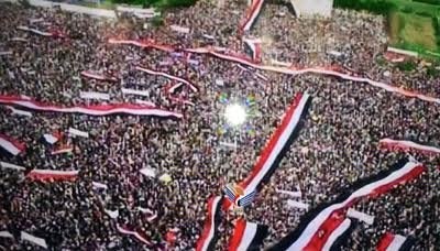 تجمع اعتراضی صدها هزار یمنی علیه تجاوزات وحشیانه عربستان
