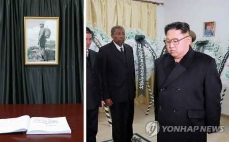 رهبر کره شمالی به فیدل کاسترو ادای احترام کرد