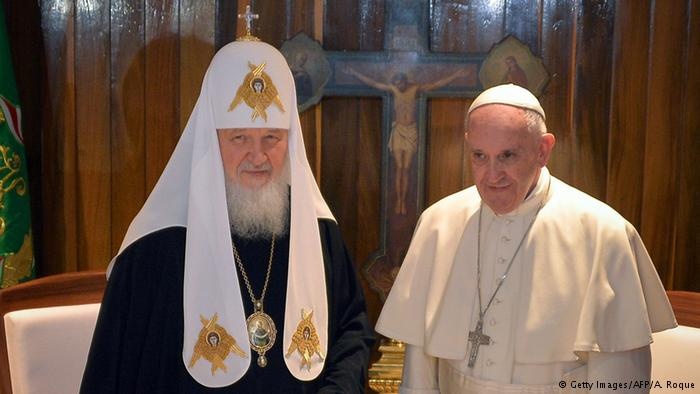 دیدار تاریخی سران کلیساهای کاتولیک و ارتدوکس پس از هزار سال