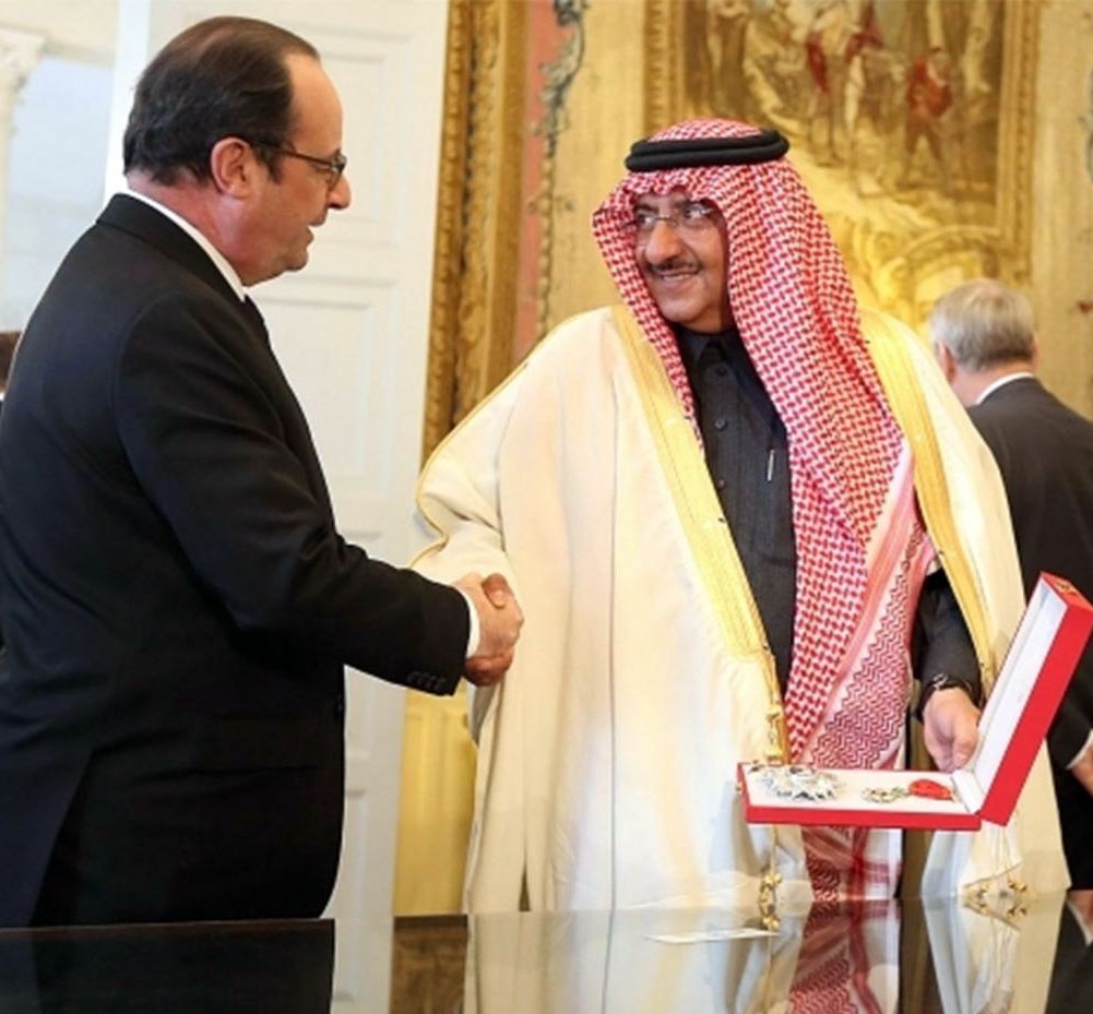 اعتراض‌های شدید به اعطای بالاترین نشان افتخار فرانسه به ولیعهد سعودی