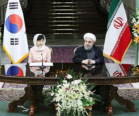 روحانی و رئیس جمهور کره جنوبی