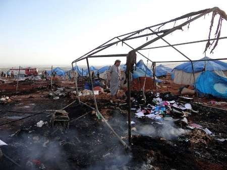 ۲۸ کشته و ده ها زخمی در حمله هوایی به اردوگاه آوارگان سوری