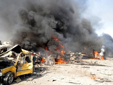 ۱۱۰ کشته و زخمی در انفجار بمب در شهر اعزاز در شمال سوریه 