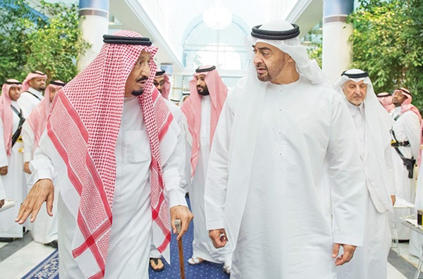 شاه عربستان و ولیعهد امارات