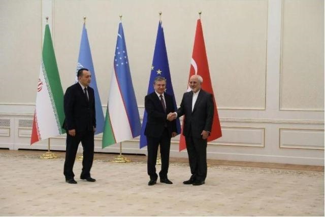 ظریف با رییس جمهوری ازبکستان دیدار کرد