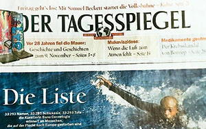 روزنامه‌‌ای در آلمان نام‌ ۳۳هزار و ۲۹۳نفر پناهجویی‌ مرده را منتشر کرد