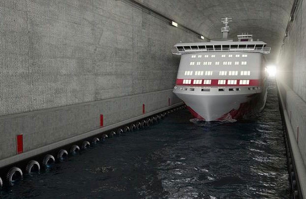 نروژ برای کشتی‌ها تونل می‌سازد 