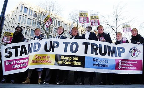 تظاهرات ضد ترامپ در لندن