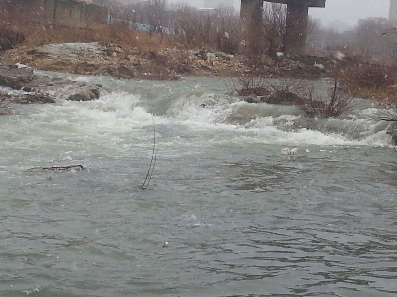 جاری شدن آب سیمینه‌رود بوکان از رودخانه‌های منتهی به دریاچه ارومیه 