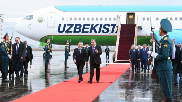 سفر رئیس جمهور ازبکستان به تاجیکستان