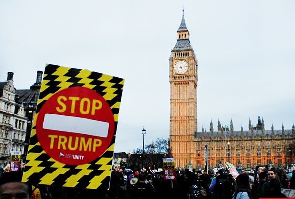 تظاهرات علیه ترامپ در لندن